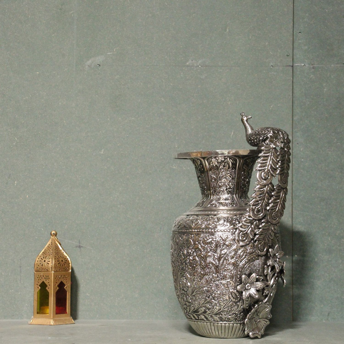 Peacock Handle Flower Pot – Tall