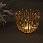 Wire Bowl Tealight Holder with Glass — view 3