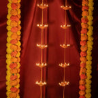 Handcrafted Pair of 7 Vertical Diyas made in India – HeritageKosh