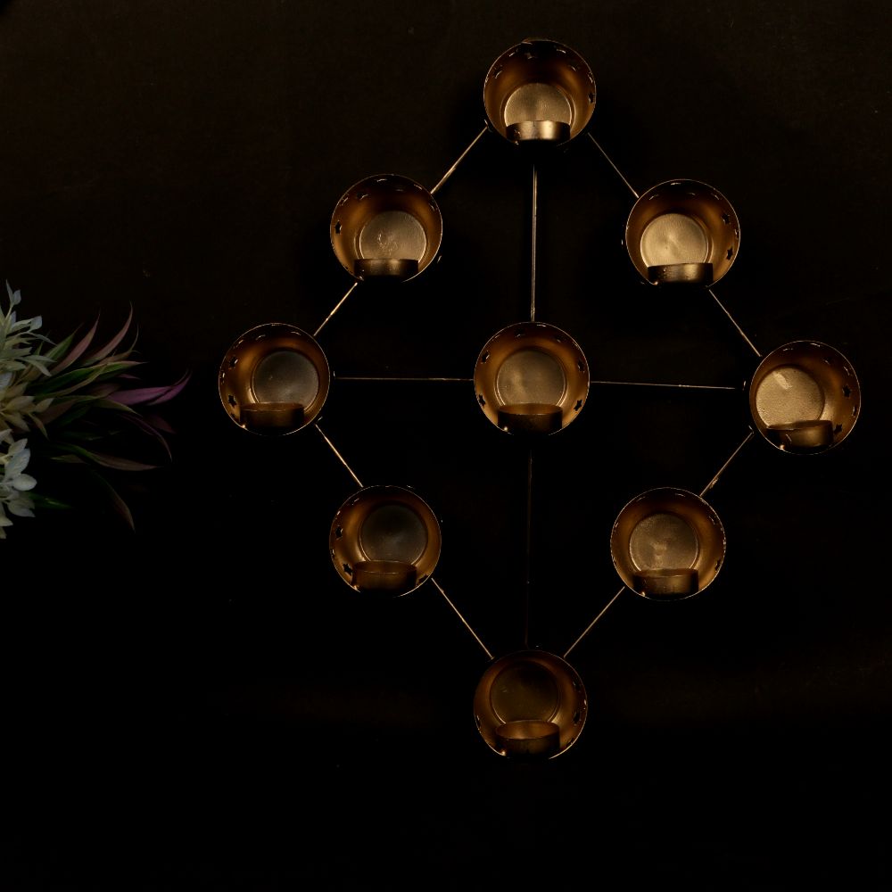 Star Jali Wall Tealight Holder – 9 Way — view 3