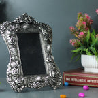 Rose Scroll Photo Frame – Silver Finish