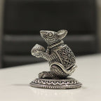 Mushak Figurine – Oxidised Silver Finish, Medium
