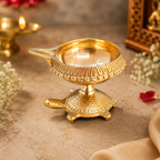 Kuber Kachua Diya – Traditional Tortoise Pooja Lamp for Mandir & Festive Décor