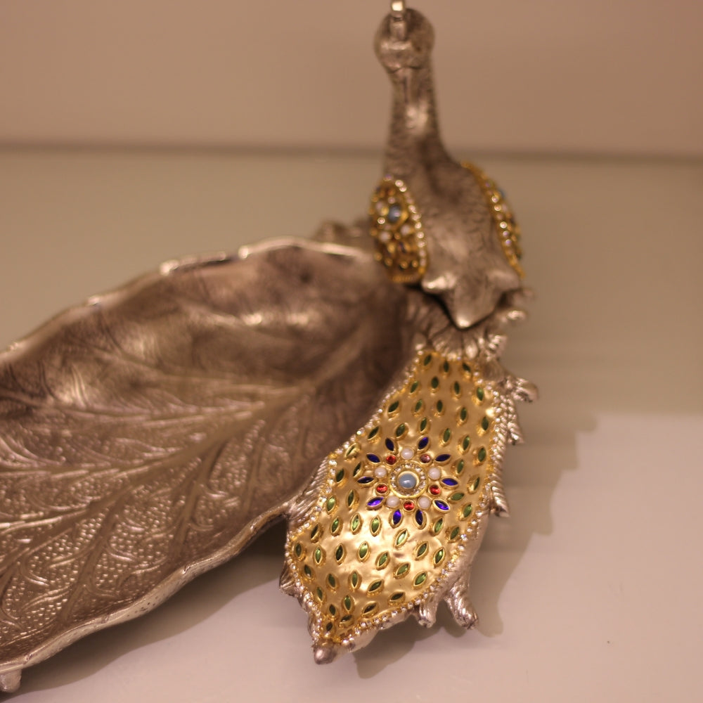 Peacock Plate – Gold Finish