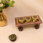 Three Jar Trolley – Copper Oxidised — Copper oxidised finish