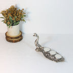 Peacock Tealight Holder – Single — Antique silver tone