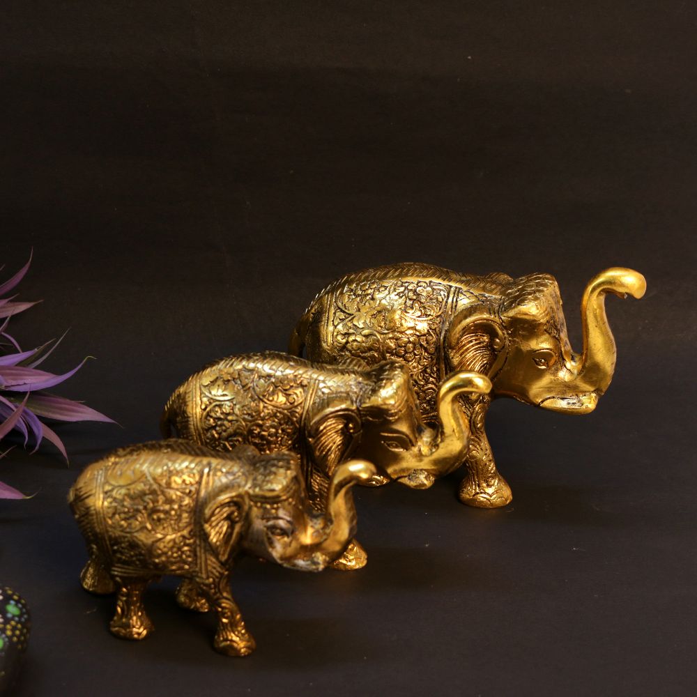 Walking Elephant Figurines – Set of 3 — view 3
