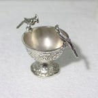 Silver-Finish Parrot Bowl