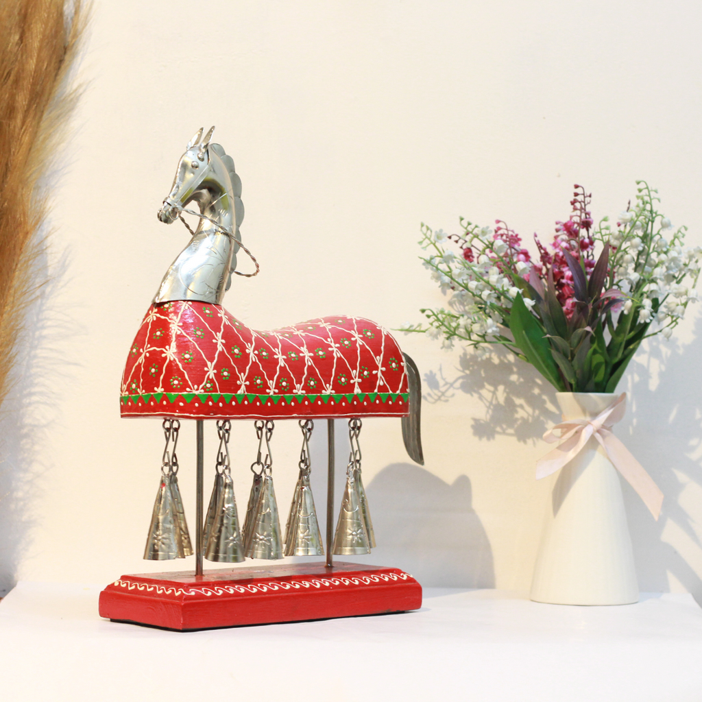 Wooden Bell Horse with 10 Bells – 21 inch — view 5