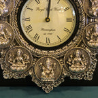 Ashtalaxmi Wall Clock – Silver Finish