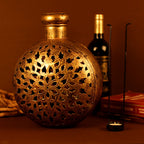 Netted Kuriya Tealight Lantern – Small — Antique gold tone