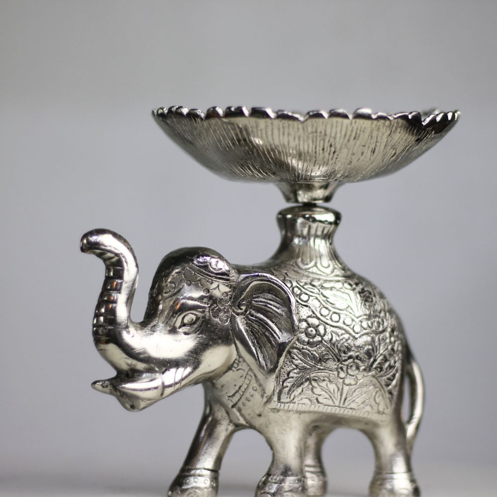 Elephant Bowl – Silver Finish