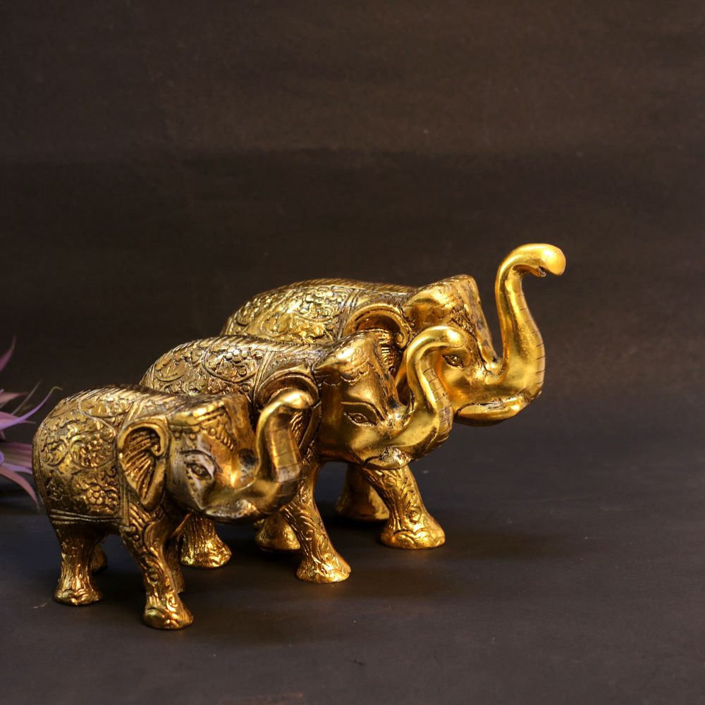 Walking Elephant Figurines – Set of 3 — view 4