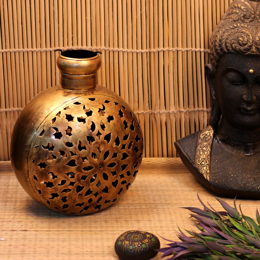 Golden Kuria Tealight Lantern – 12 inch — view 4
