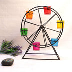 Ferris Wheel Tealight Stand with Coloured Glass — view 4