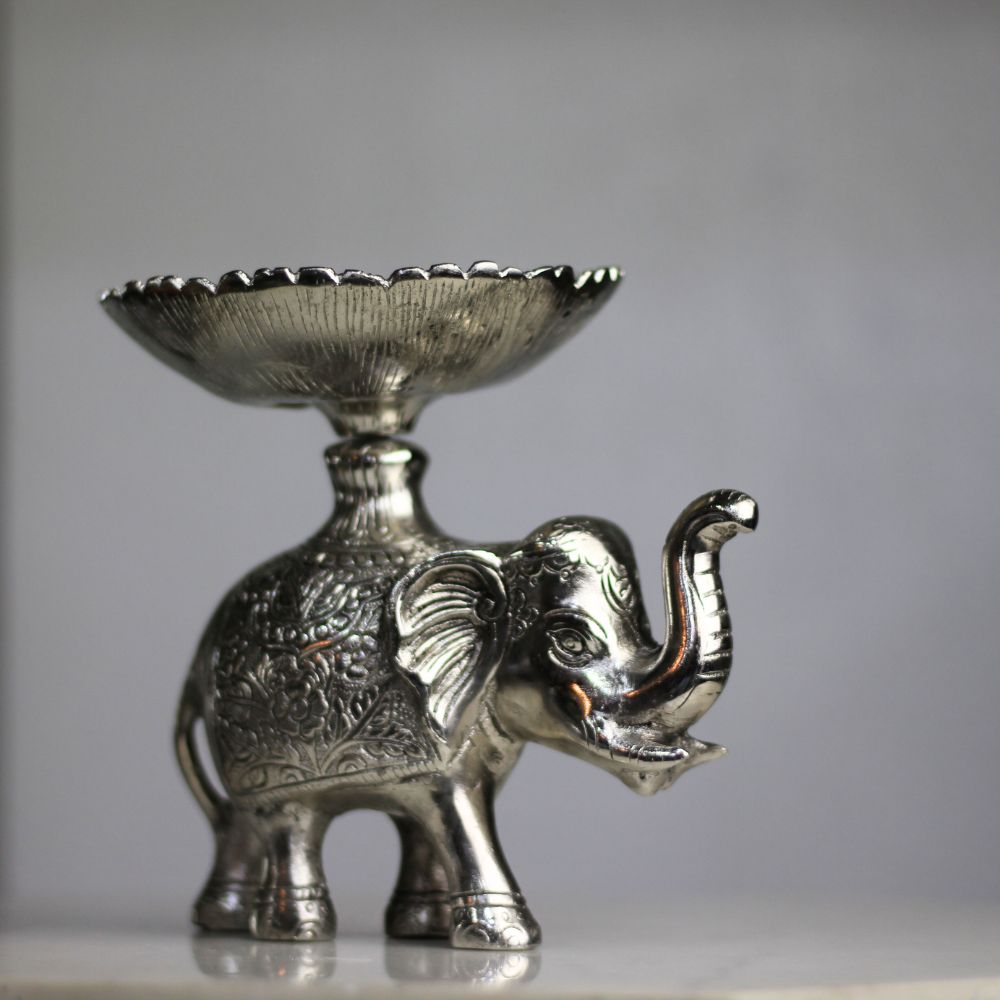 Elephant Bowl – Silver Finish