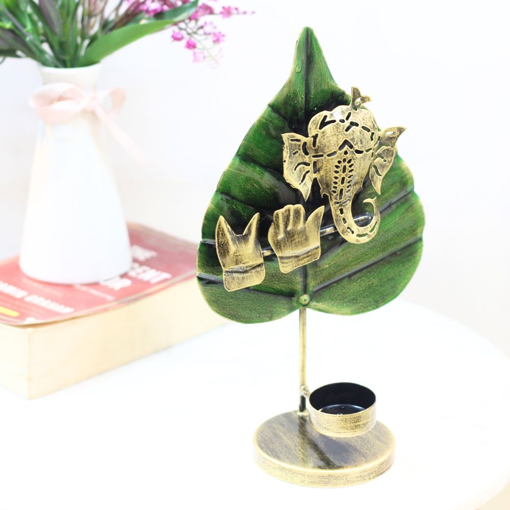 Ganesh Leaf Tealight Holder