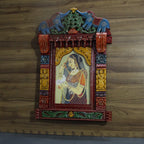 Painted Wooden Jharokha Wall Hanging – 27 inch