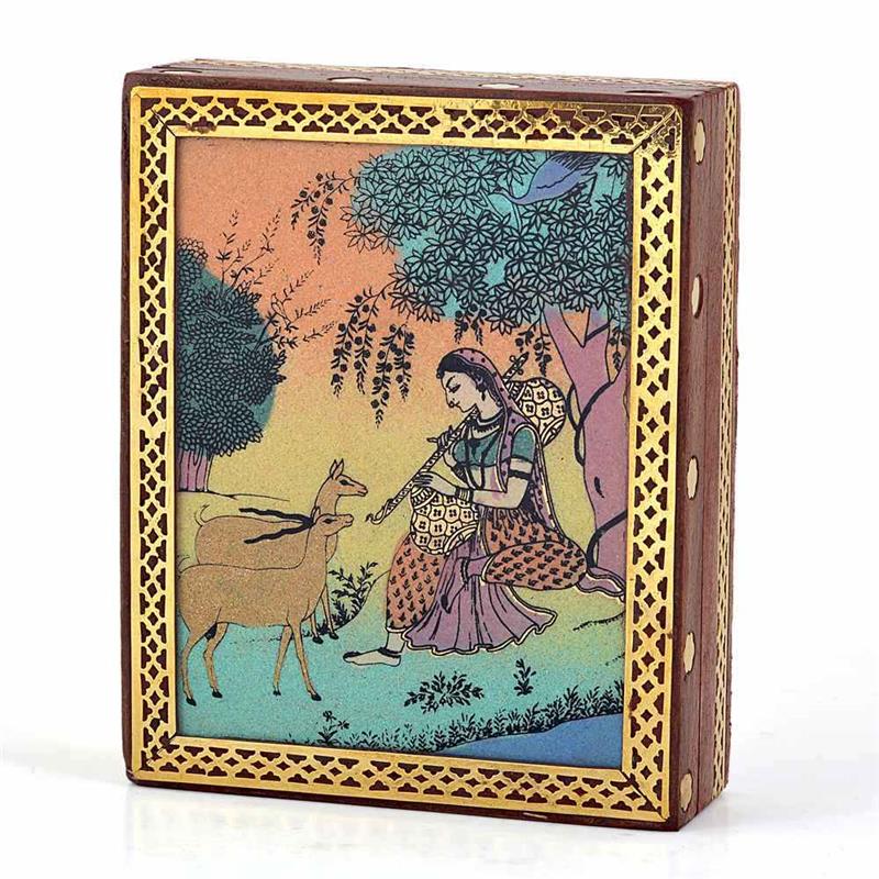 Sheesham Wood Painted Box – 4x5 inch
