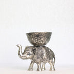 Elephant Bowl Stand – Silver Finish