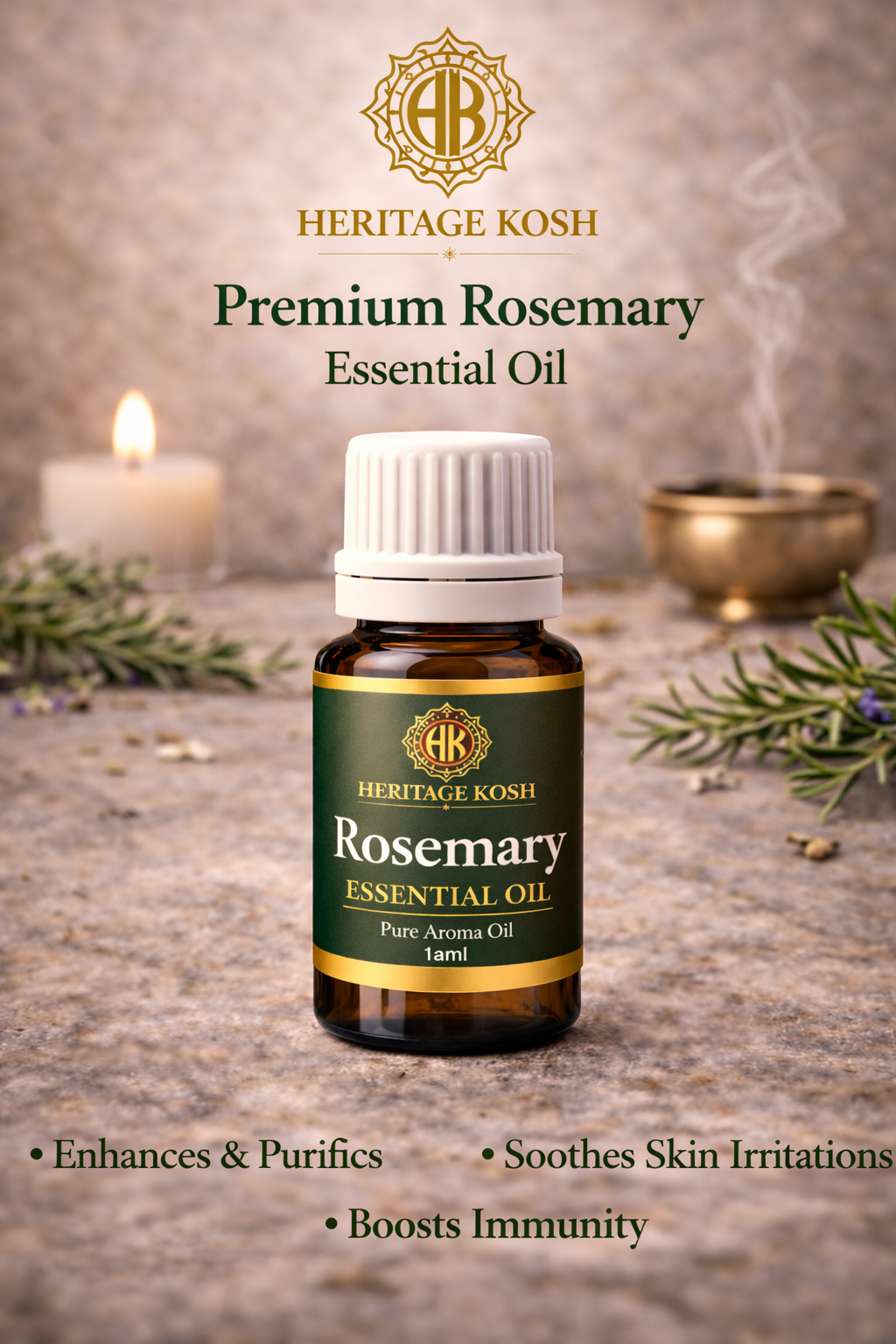 Handcrafted Wellness Self-Care Aroma Oil Set made in India – HeritageKosh