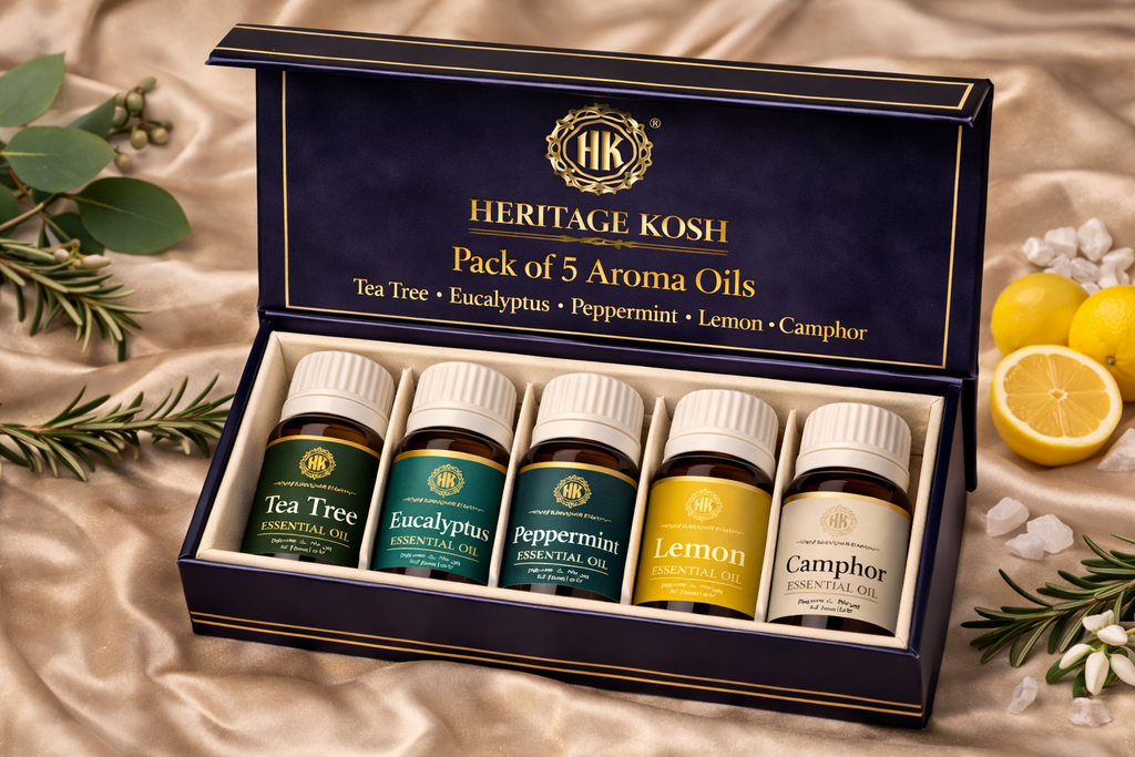 Handcrafted Functional Freshness Aroma Oil Set made in India – HeritageKosh