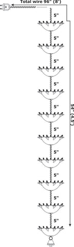 Hanging Diyas (10 diya) pair