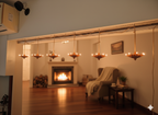 PVC Hanging Diya String Lights – Set of 5 | Temple-Inspired Neon Glow