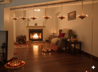 Hanging Diya String Lights - Set of 10 | Festive Warm Glow