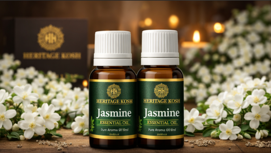 Handcrafted Jasmine Pure Aroma Oil made in India – HeritageKosh