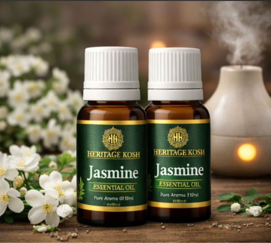Handcrafted Jasmine Pure Aroma Oil made in India – HeritageKosh