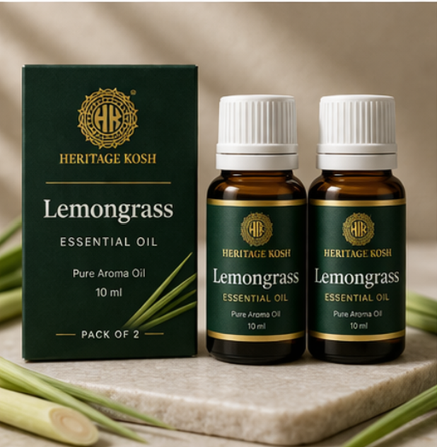 Handcrafted Lemongrass Pure Aroma Oil made in India – HeritageKosh
