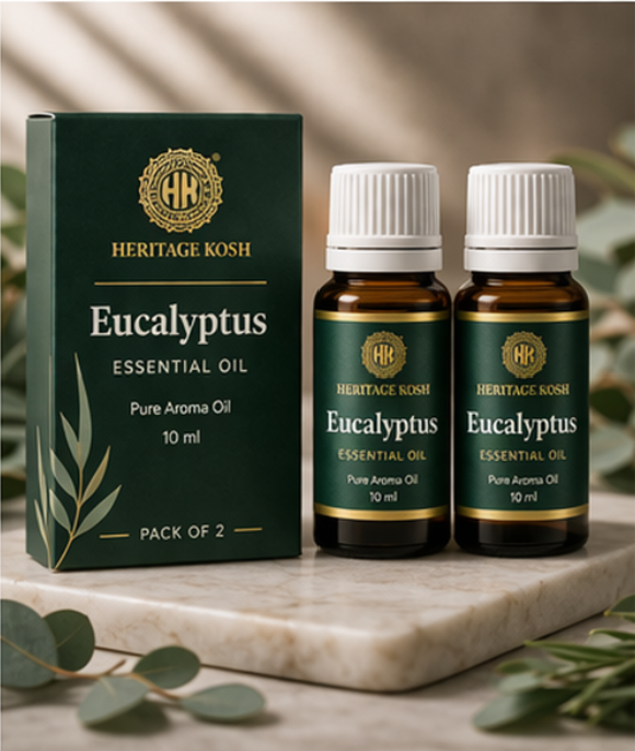 Handcrafted Eucalyptus Pure Aroma Oil made in India – HeritageKosh