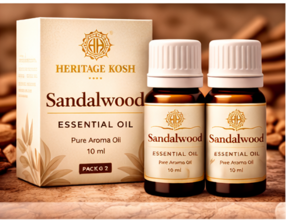 Handcrafted Sandalwood Pure Aroma Oil made in India – HeritageKosh
