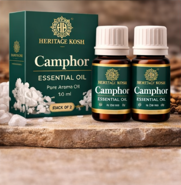 Handcrafted Camphor Pure Aroma Oil made in India – HeritageKosh