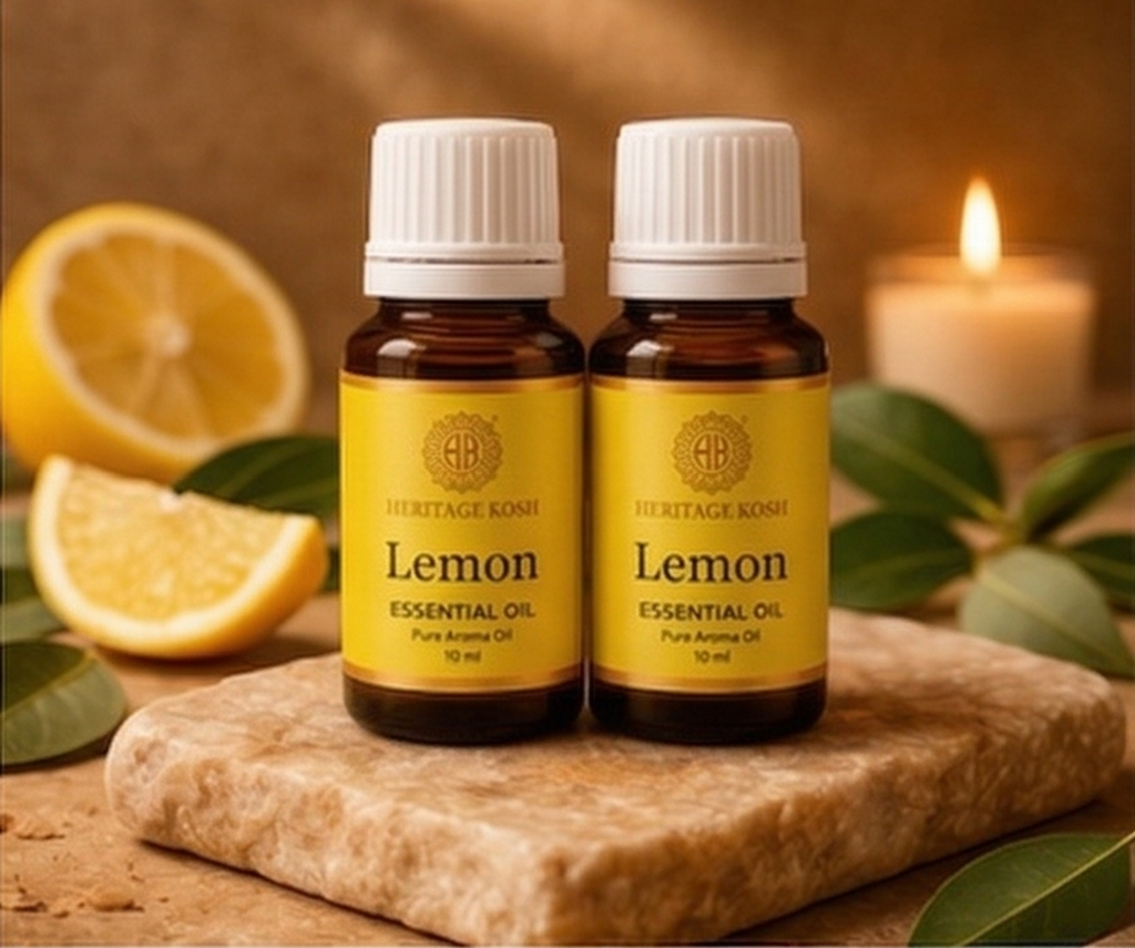 Handcrafted Lemon Pure Aroma Oil made in India – HeritageKosh