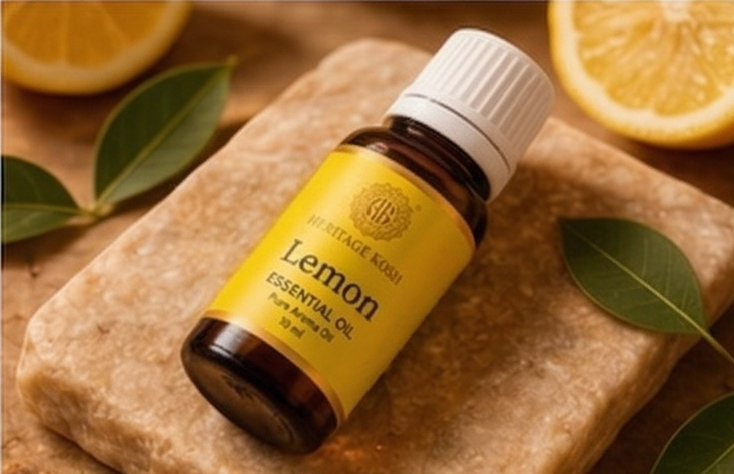 Handcrafted Lemon Pure Aroma Oil made in India – HeritageKosh