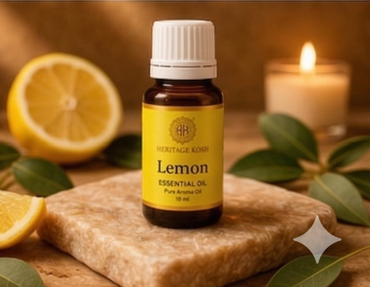 Handcrafted Lemon Pure Aroma Oil made in India – HeritageKosh