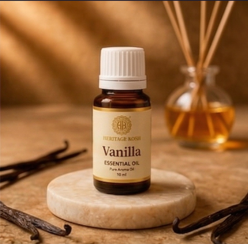 Handcrafted Vanilla Pure Aroma Oil made in India – HeritageKosh