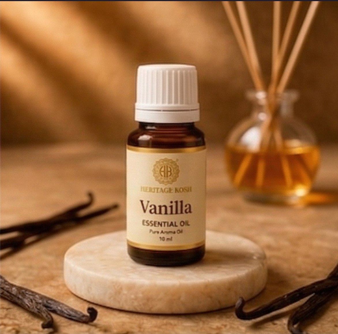 Handcrafted Vanilla Pure Aroma Oil made in India – HeritageKosh