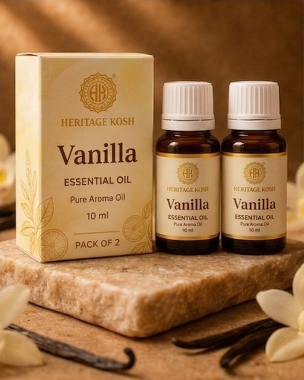 Handcrafted Vanilla Pure Aroma Oil made in India – HeritageKosh