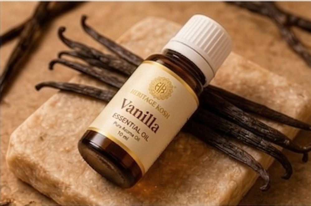 Handcrafted Vanilla Pure Aroma Oil made in India – HeritageKosh