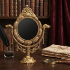 Elephant Table Mirror – Gold Finish, 16 inch