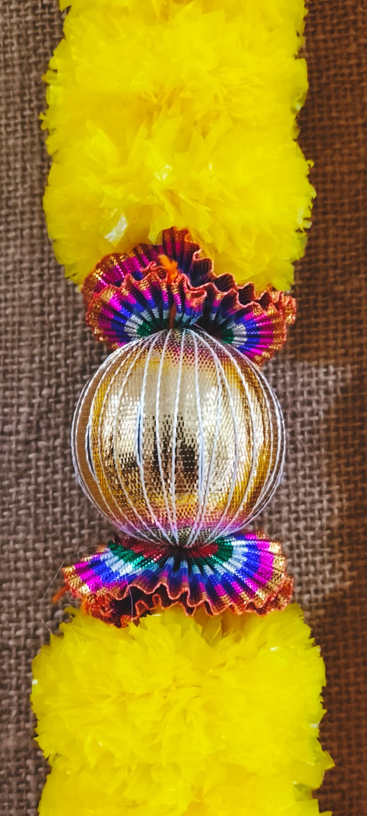 Traditional Yellow Marigold Hangings – Set of 6