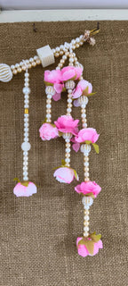 Handcrafted Pink Flower Moti Toran made in India – HeritageKosh
