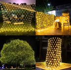 Warm white LED net lights for wedding backdrop and party decor