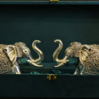 Silver-Clad Elephant Pair – 6 inch