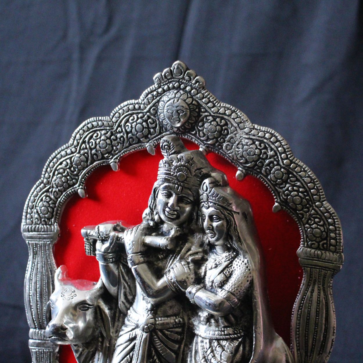 Radha Krishna Temple Arch Idol – 11.5 inch — view 7
