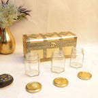 Three Jar Dryfruit Box with Oxidised Tray — view 2
