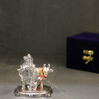 Silver-Finish Krishna with Cow Idol – Boxed — view 6
